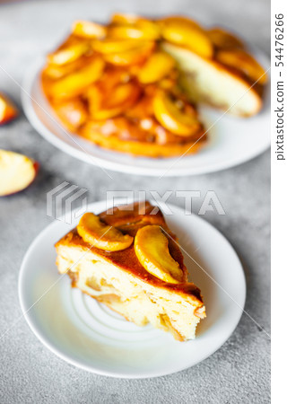 Tasty beautiful pancakes with banana and honey  54476266