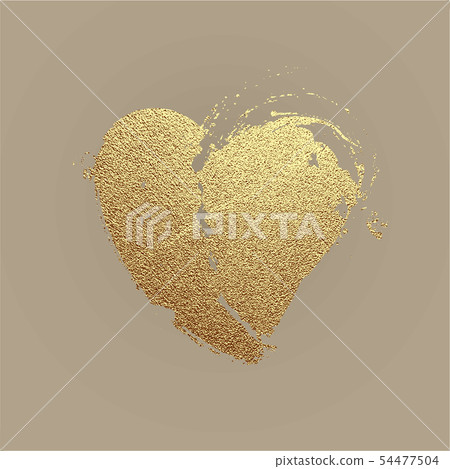 Heart gold glitter vector. Valentines day card - Stock Illustration ...