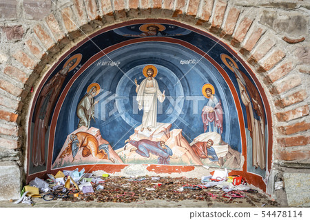 Old religious painting depicting Jesus Old religious painting depicting Jesus 54478114