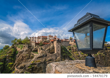 Old metal lamppost in front of Great Meteoron 54478179