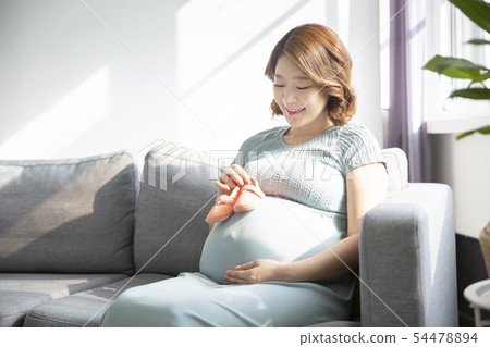 Beautiful asian pregnant woman's daily life 143 54478894