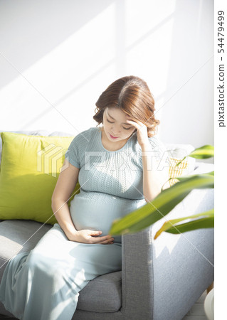 Beautiful asian pregnant woman's daily life 046 54479499