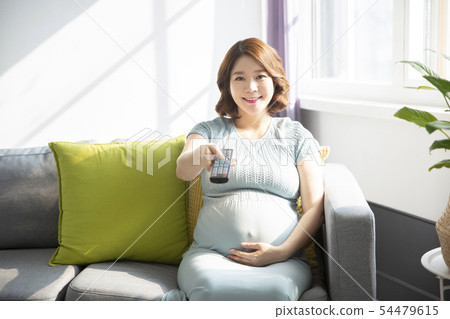 Beautiful asian pregnant woman's daily life 061 54479615