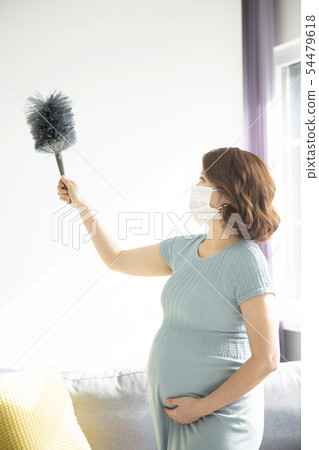 Beautiful asian pregnant woman's daily life 011 54479618