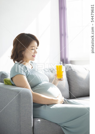 Beautiful asian pregnant woman's daily life 038 54479681