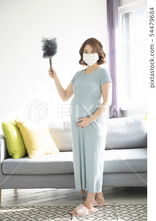 Beautiful asian pregnant woman's daily life 012 54479684