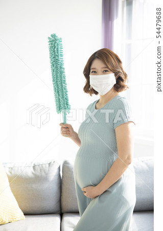 Beautiful asian pregnant woman's daily life 009 54479688