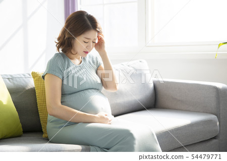 Beautiful asian pregnant woman's daily life 050 54479771