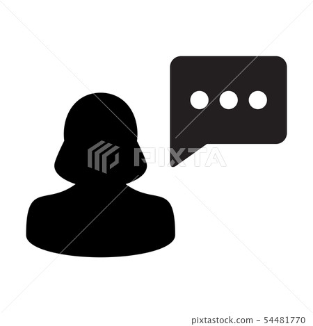 Help icon vector female person profile avatar with - Stock Illustration ...
