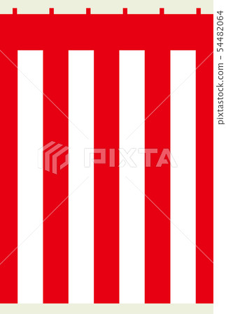 Red and white curtain for vertical format 54482064