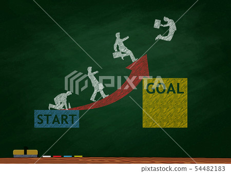 Image of career up drawn on blackboard 54482183