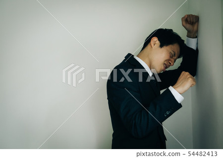 Business man japanese male frustration distress Business man japanese male frustration distress 54482413