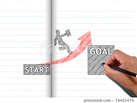 Image of career up drawn on notebook 54482474