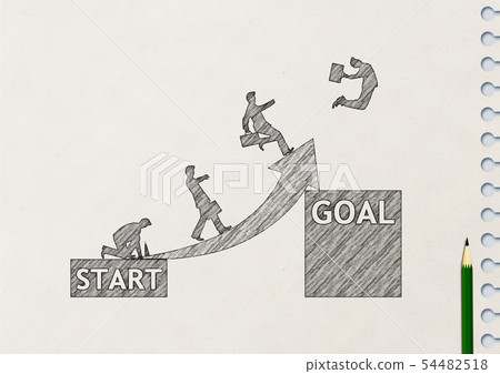 Image of career up drawn on notebook Image of career up drawn on notebook 54482518