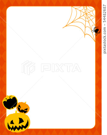 Background Pumpkin Frame Stock Ilration 54482687