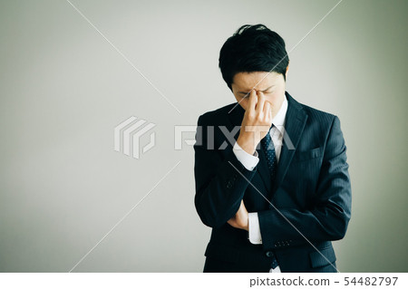 Troubled businessman Japanese male Troubled businessman Japanese male 54482797