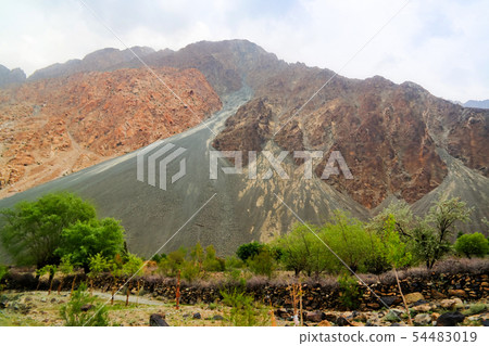 Panorama of the mountains around Gilgit river, Panorama of the mountains around Gilgit river, 54483019