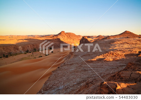 aerial Panoramic landscape near Boukkou lake group 54483030