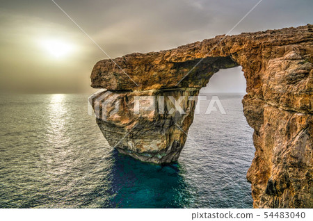 Sea view to Azure window natural arch, now 54483040