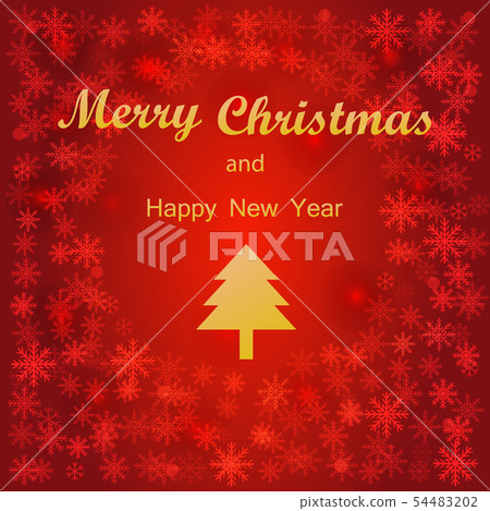 Merry Christmas and Happy New Year card vector Merry Christmas and Happy New Year card vector 54483202