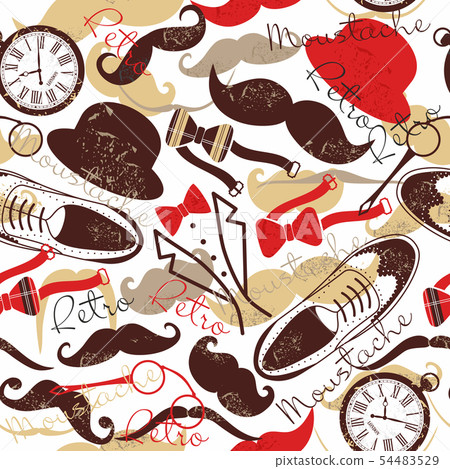Retro vintage seamless pattern. Retro vintage seamless pattern. 54483529