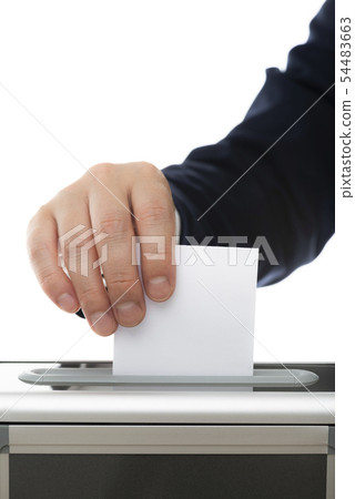 投票圖像白色背景 54483663