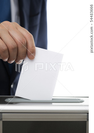 投票圖像白色背景 54483666