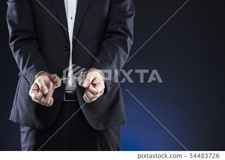Arrested men Copy space 54483726