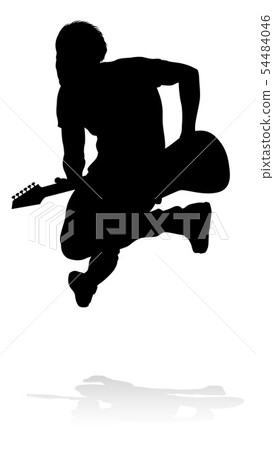 Musician Guitarist Silhouette Musician Guitarist Silhouette 54484046