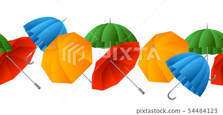 Seamless pattern with color umbrella. 54484123