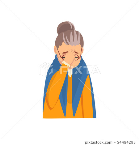 Senior Woman Covering Her Face with Hand, Grandma Making Facepalm Gesture, Shame, Headache Senior Woman Covering Her Face with Hand, Grandma Making Facepalm Gesture, Shame, Headache 54484293