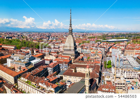 Turin aerial panoramic view, Italy Turin aerial panoramic view, Italy 54486503