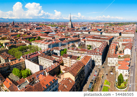 Turin aerial panoramic view, Italy Turin aerial panoramic view, Italy 54486505