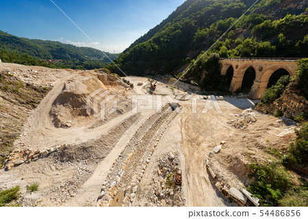 White Carrara marble quarry - Apuan Alps Italy 54486856