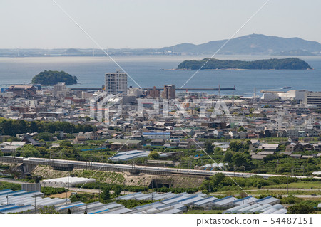 Tokaido Shinkansen and Mikawa Bay 54487151