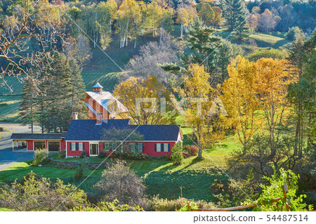 Sleepy Hollow Farm at sunny autumn day in 54487514