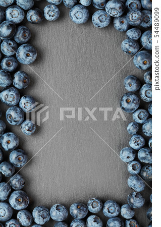 framing from berries wild berries top view, high 54489099