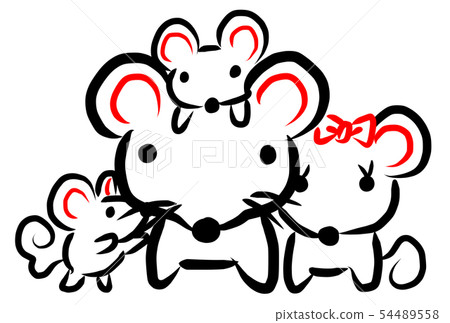 Mouse Cute New Year Material Child Family Family Parent-child Family Mouse Cute New Year Material Child Family Family Parent-child Family 54489558