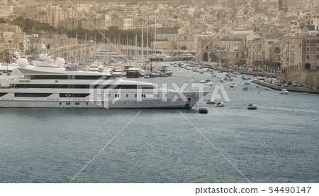 Yachts And Sailboats Moored At The Port Of Msida 54490147
