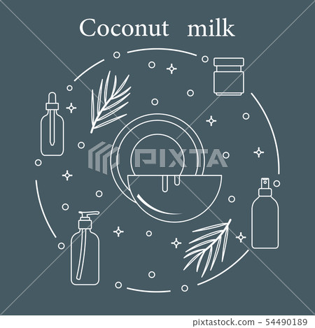Coconut milk for cosmetics and care products 54490189