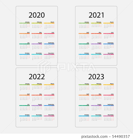 Calendar 2020, 2021,2022 and 2023 Calendar 54490357
