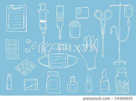 Medical product accessory illustration line drawing (white) 54490695