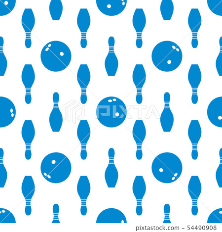 Seamless pattern with bowling pins and bowls Seamless pattern with bowling pins and bowls 54490908