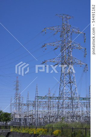 輸電線路塔和變電站 54491162