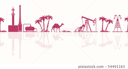 Oil industry vector seamless pattern Oil industry vector seamless pattern 54491163