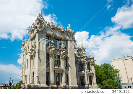 Famous House with Chimaeras in Kiev, Ukraine Famous House with Chimaeras in Kiev, Ukraine 54491391