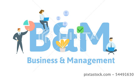 B And M, Business Management. Concept With... - Stock Illustration ...