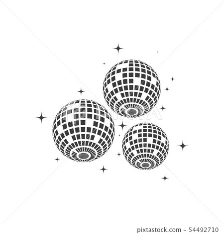 Disco ball vector icon illustration 54492710