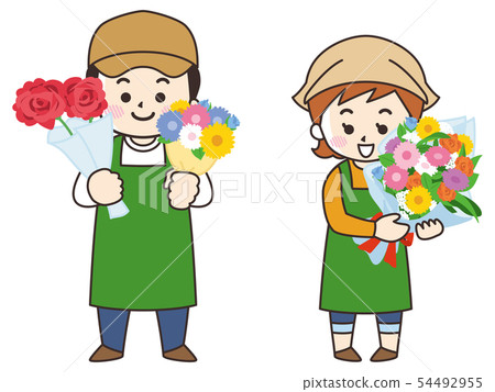 Flower shop men and women Flower shop men and women 54492955