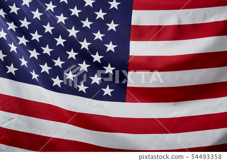 Close Up American Flag Wave Close Up American Flag Wave 54493358